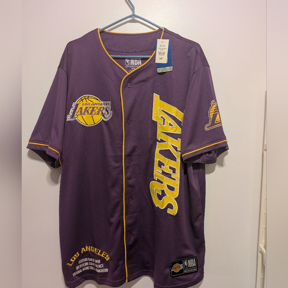 NBA Lakers Purple and Yellow Jersey